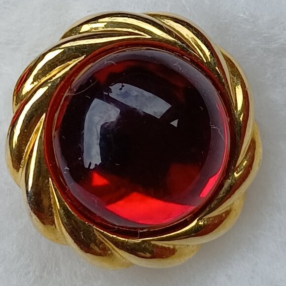 Vintage Kenneth Jay Lane Interchangeable Earrings Round 80s Earrings - Picture 3 of 7